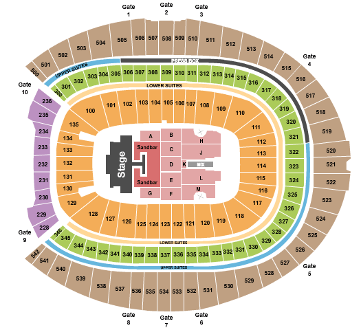 Empower Field At Mile High Zac Brown Band Seating Chart
